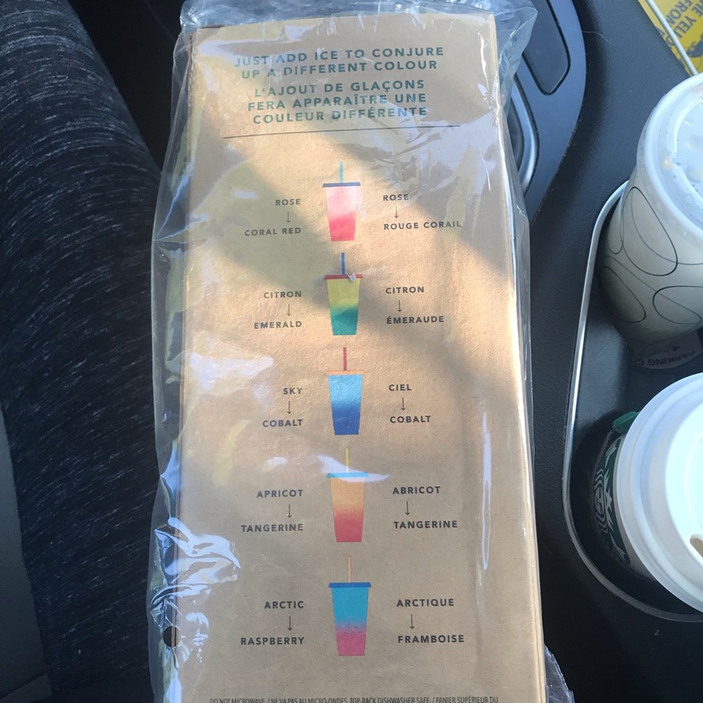 Brand new Starbucks color changing cups